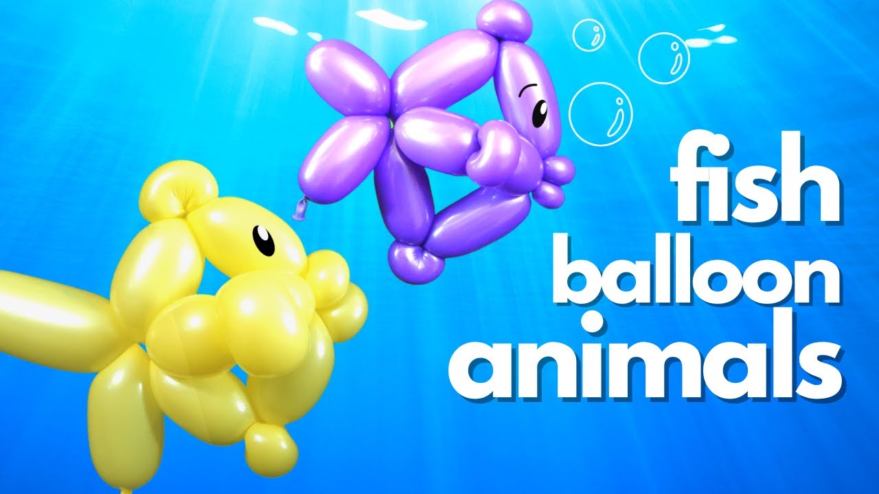 Learn How to Make a Fish Balloon Animal and Fishing Pole #fishballoon  #balloonanimals 