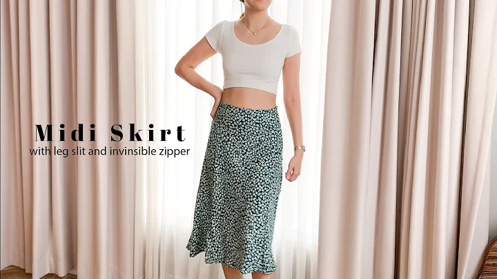 Midi Skirt with Leg Slit and Invincible Zipper // DIY // Tutorial // ENG - Bahasa Indonesia