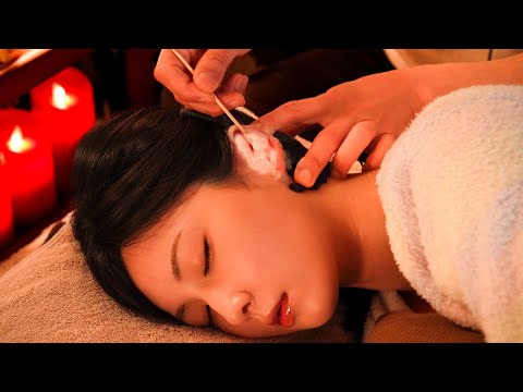 ASMR😪いつの間にか眠れる！極上の耳かき・耳つぼマッサージ