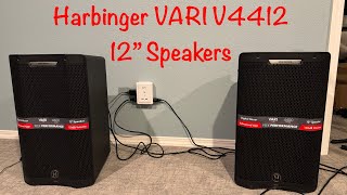 Harbinger V4412 12” powered PA speakers: Unboxing, Sound test, Initial review