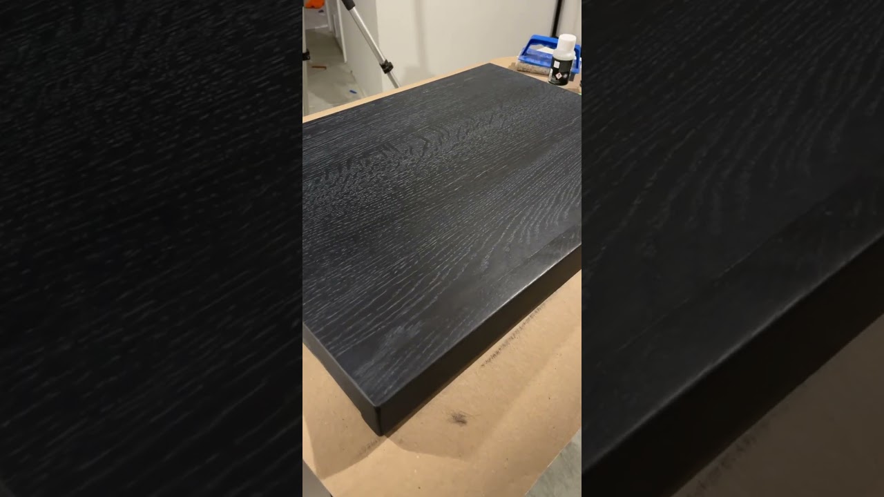 Beautiful black finish on red oak. #DIY #Wood #Beautiful