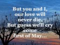 FIRST OF MAY (Lyrics) - THE BEE GEES