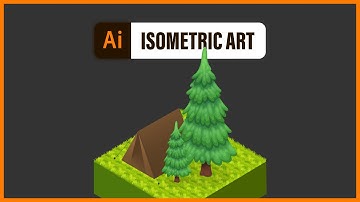 ISOMETRIC ART - learn to draw in isometric style using grid in Adobe Illustrator (1 min tutorial)
