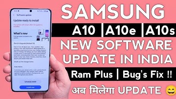 Samsung A10,A10e,A10s New Software Update🔥| Ram Plus |New Update A10,A10s,A10e| Android 12 OneUI 4.1