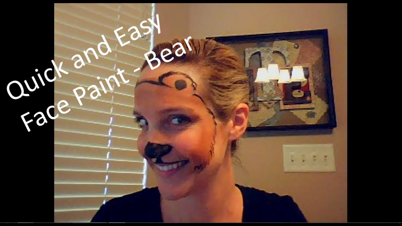 Fast Face Painting Cute Bear YouTube