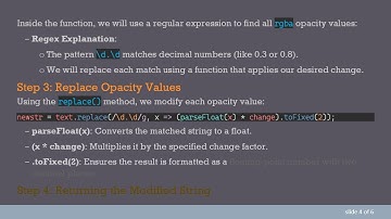 How to Change Opacity Values in CSS Color Patterns with JavaScript