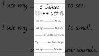 Famous 5 senses # 5 senses worksheets #class 1 evs worksheet #worksheet for children #Story Time with Me Wealth