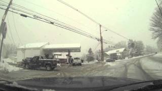 Driving through Wolfeboro, NH during a snowstorm