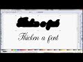 Inkscape - Typing Script Fonts - BONUS - Thicken fonts