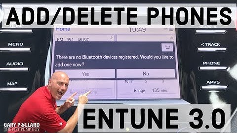 Entune 3.0 adding and deleting phones with Gary Pollard The Fist Pump Guy