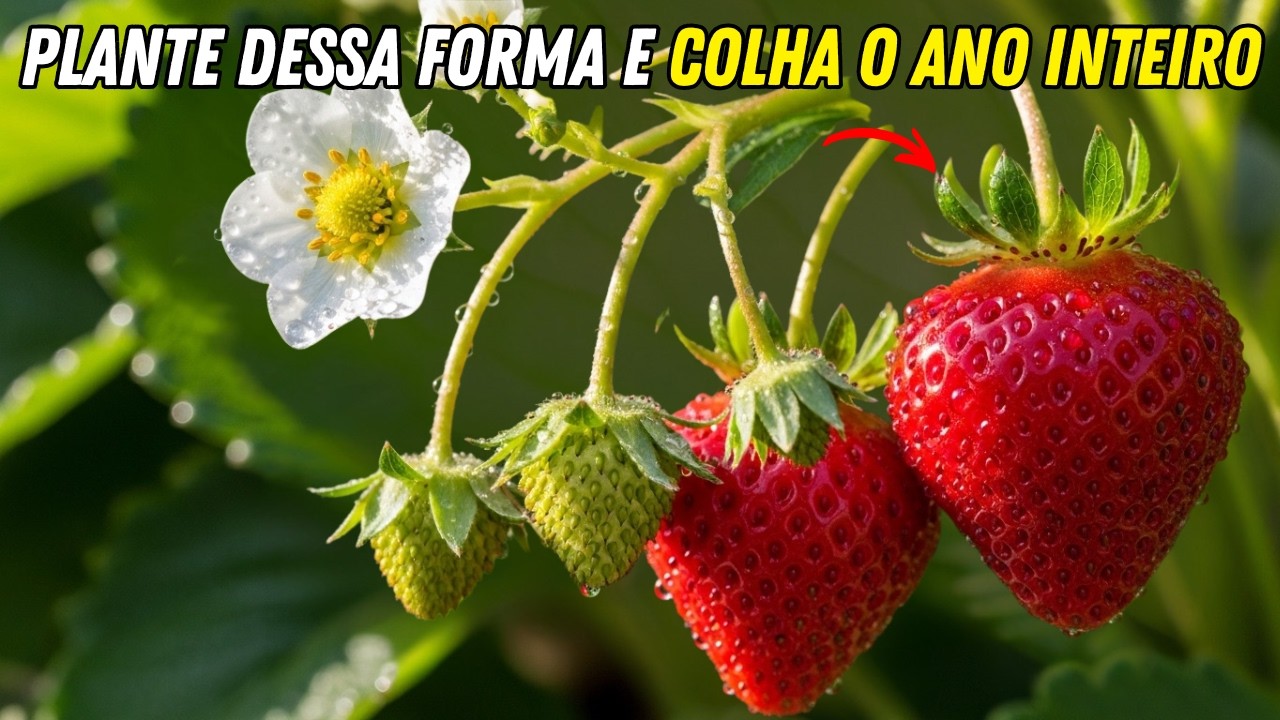 O Segredo Para Plantar Morango e Colher o Ano Inteiro