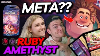 Ruby Amethyst is the BEST Starter Deck of Set 5 (Live Gameplay) | Podcana | Lorcana Podcast