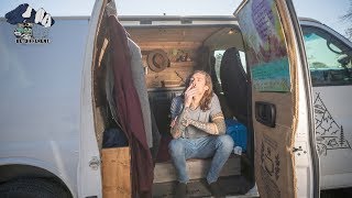 STEALTH VAN TOUR // Full Time Winterized GMC Savana Converted Cargo Van.