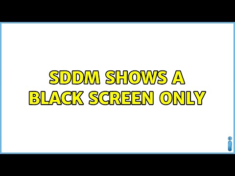sddm shows a black screen only