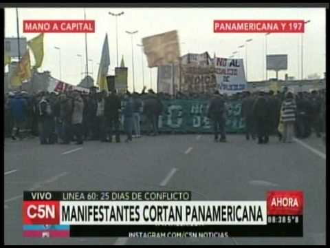 C5N - TRANSITO: MANIFESTANTES CORTAN PANAMERICANA (PARTE 2)