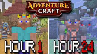 I Spent 24 Hours In Minecraft Bedrock's MOST INSANE RPG Add-On... AdventureCraft! screenshot 5