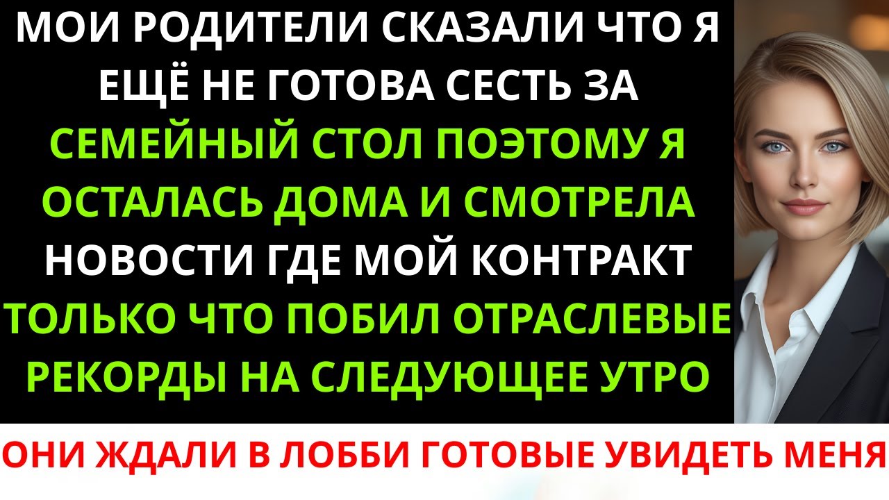 Мои родители сказали, что я ещё «не готова» сесть за семейный стол. Поэтому я осталась дома и…