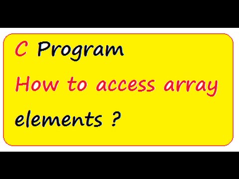TAMIL C PROGRAM HOW TO ACCESS ARRAY ELEMENT
