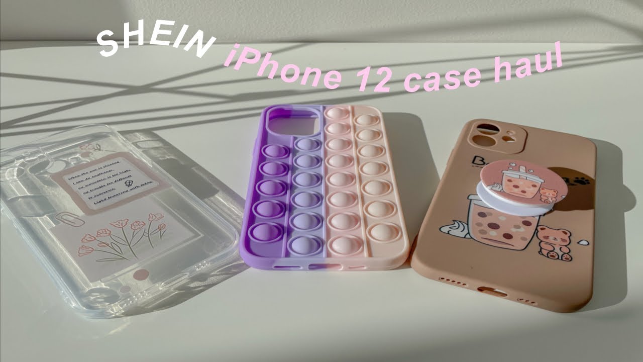 SHEIN iPhone 12 case haul cute and cheap *not sponsored* YouTube