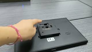 10 inch Android 15 tablet with NFC reader, glass wall mount bracket, POE power