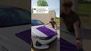 Whole hood is dry in ONE pass!#blackline #towel #fyp #cars #detailing