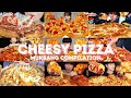 1 HOUR CHEESY PIZZA MUKBANG ASMR COMPILATION BIG BITES EATING SOUNDS 