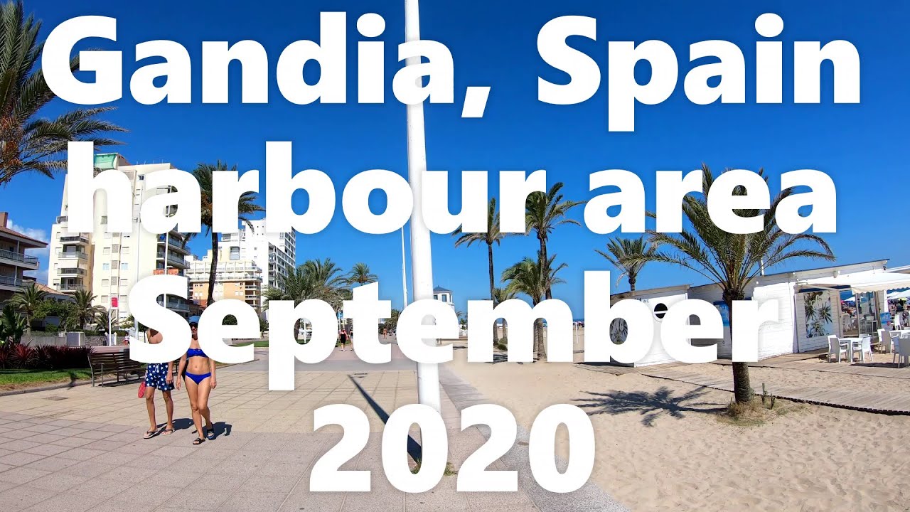 Walk on Gandia harbour and beach street