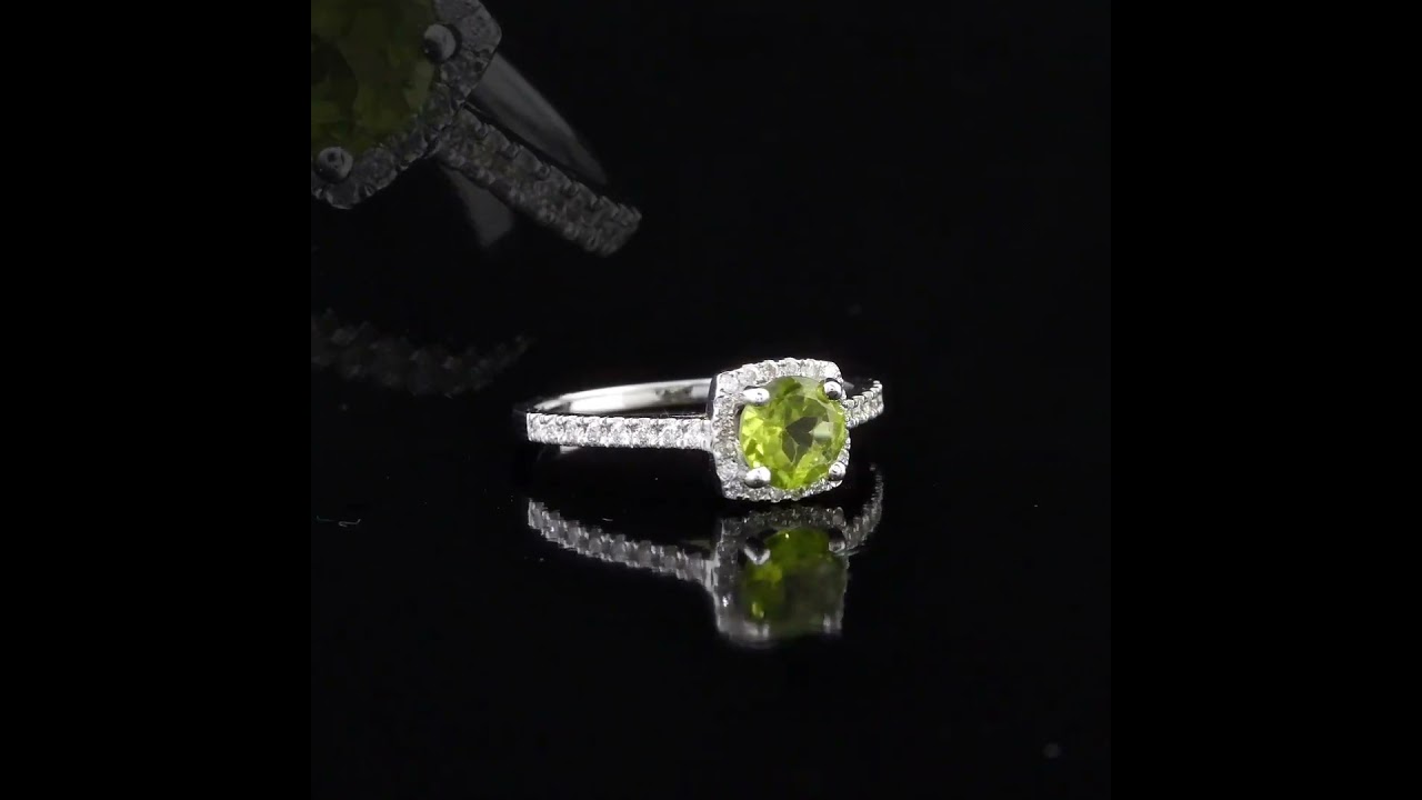 1.06 Karat Pırlanta Peridot Yüzük
