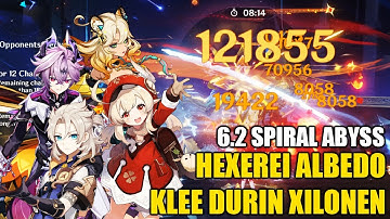 Hexerei C2 Albedo Klee Durin Xilonen 6.2 Spiral Abyss 2nd Half run