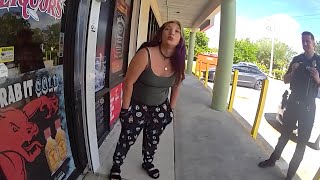 Girl Terrorizes Liquor Store, Kicks Cop In The Head