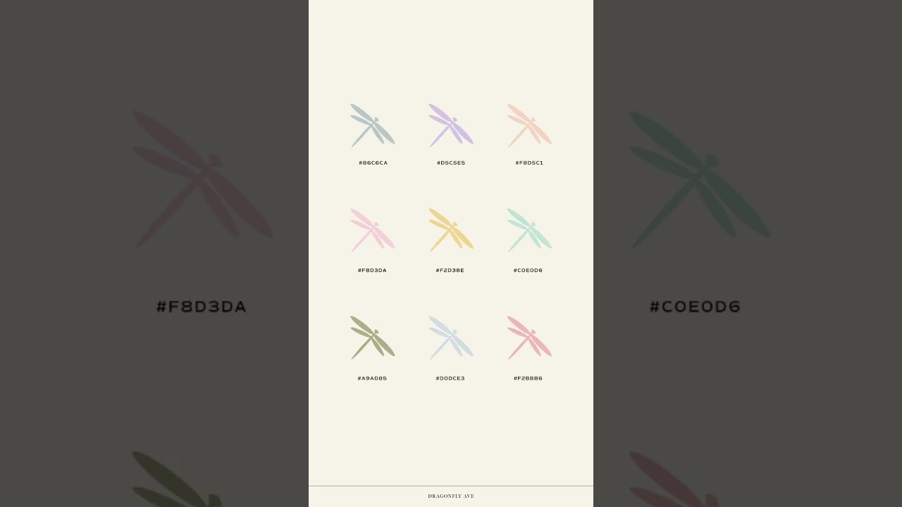 Color palette for Dragonfly Ave 