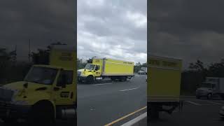 Accident on Rt 3 west by Secaucus NJ blocking line and building a crazy traffic,