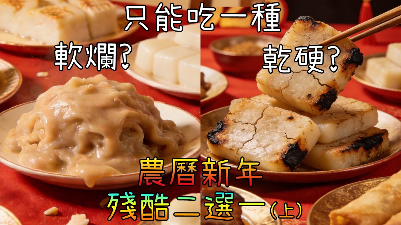 吃軟爛還是乾硬食物？收大量錢變大胖子還是沒錢？農曆新年版殘酷二選一(上)