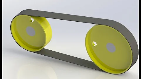 flat belt drive design in Solid Works