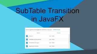 SubTable Transition in JavaFX  (Material Design Component)