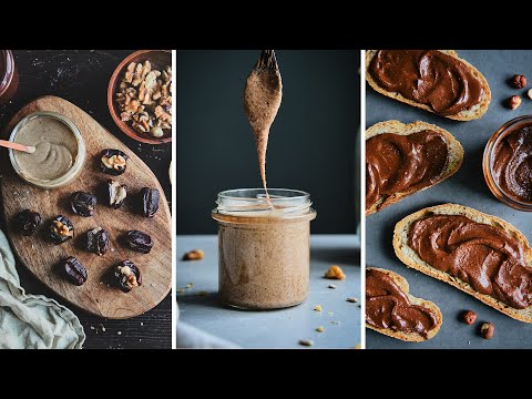 vegan,nut butter,tutorial,how to,chocolate,hazelnut,spread,almond,coconut,butter,almond butter,seed butter,seeds,nuts,easy,homemade