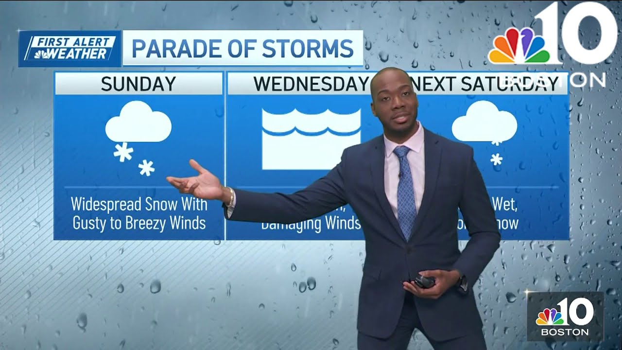Parade of storms: Snow on Sunday, 2 more storm chances next week - YouTube