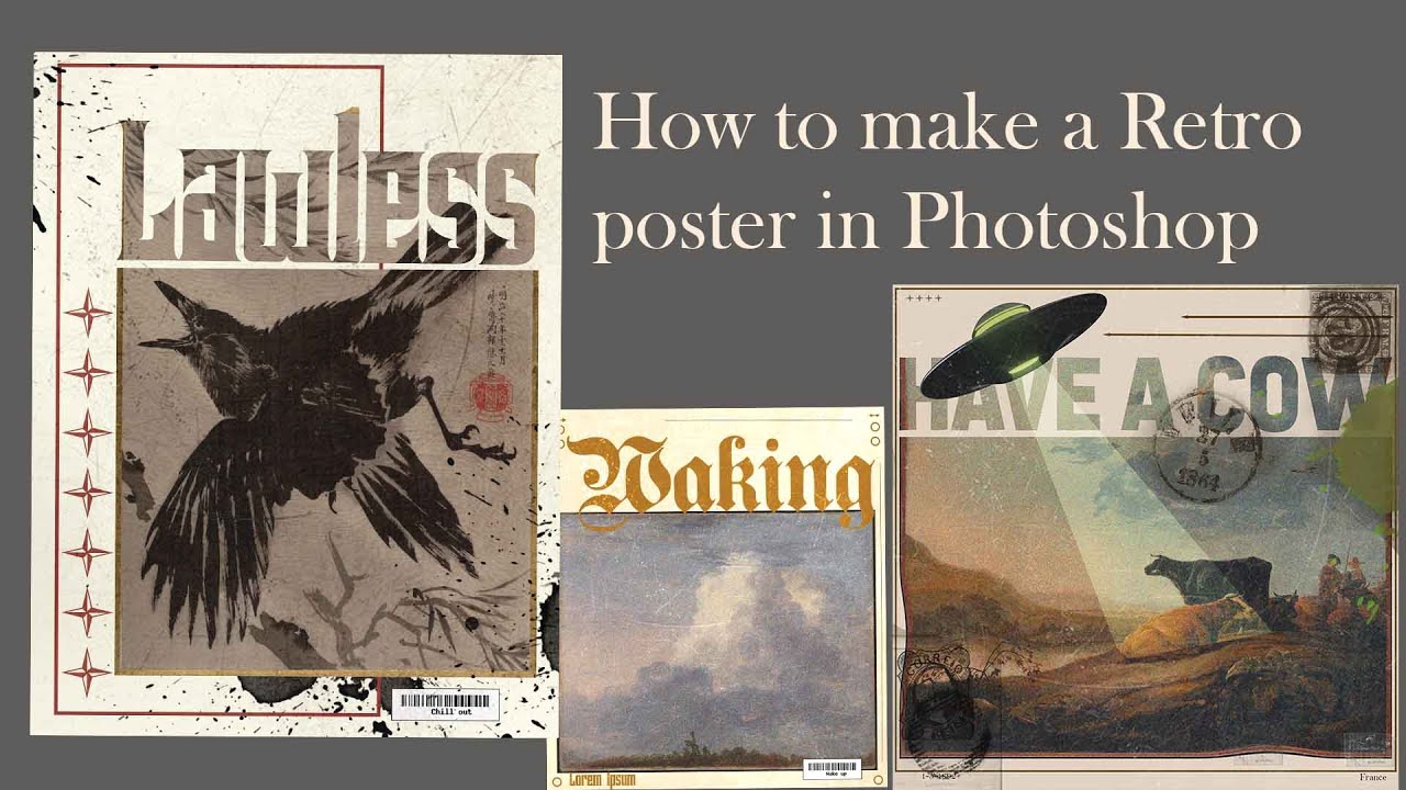 Retro Poster Tutorial in PhotoShop - YouTube