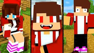 JJ Sister is Stuck vs Herobrine | The Dark Twins Minecraft