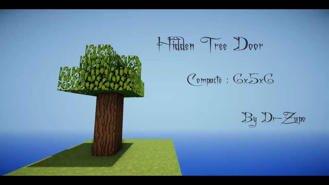 Minecraft I Tutoriel Hidden Tree Door by Dr-zupo - YouTube