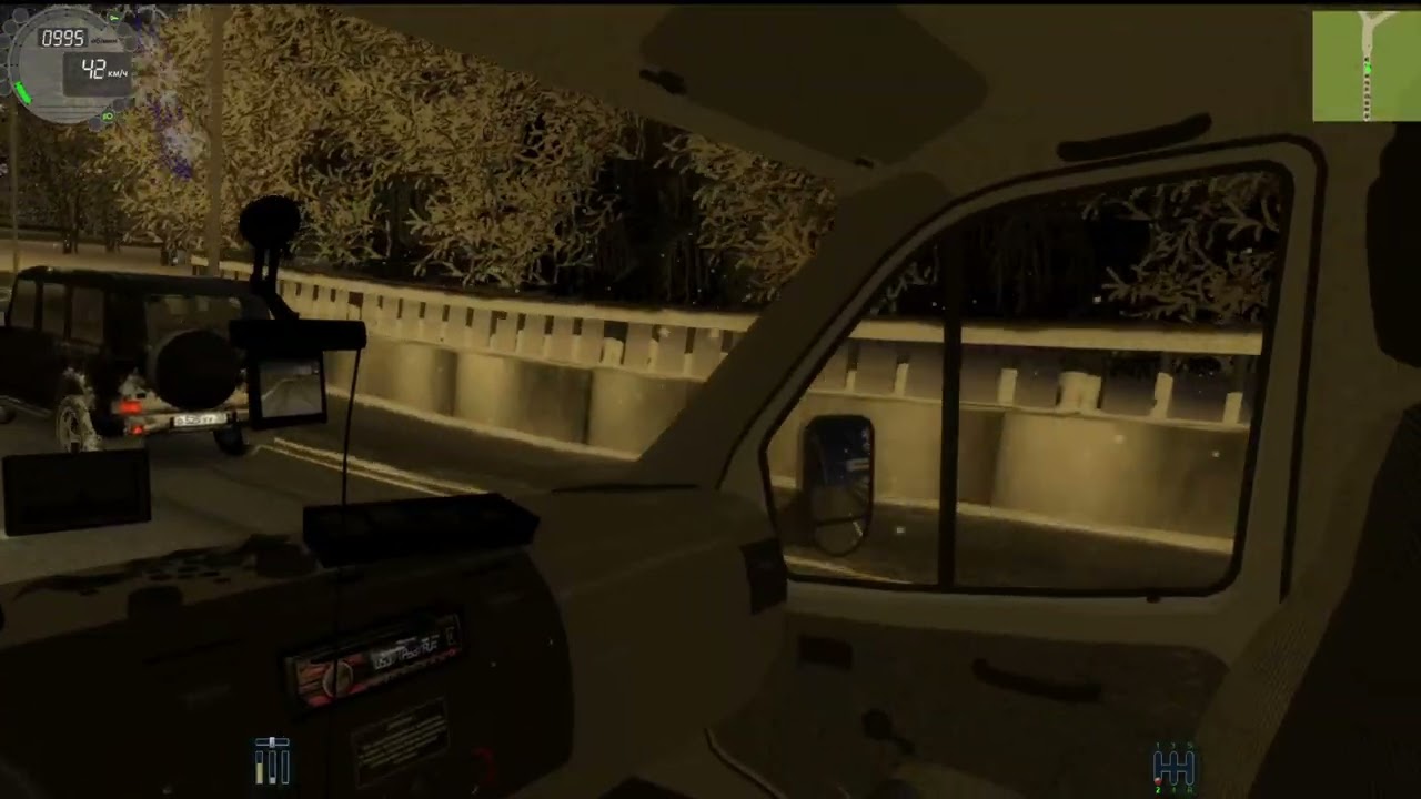 Careful driving in a Gazel City car Driving