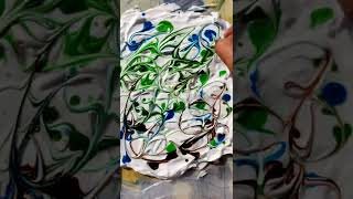 Paper Marbeling with Shaving Foam 💓 #papermarbeling #shavingfoam #arthacks #5minutescraft