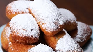 Peach Cobbler Stuffed Beignets