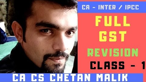 CA INTERMEDIATE/IPCC FULL GST REVISION PART 1