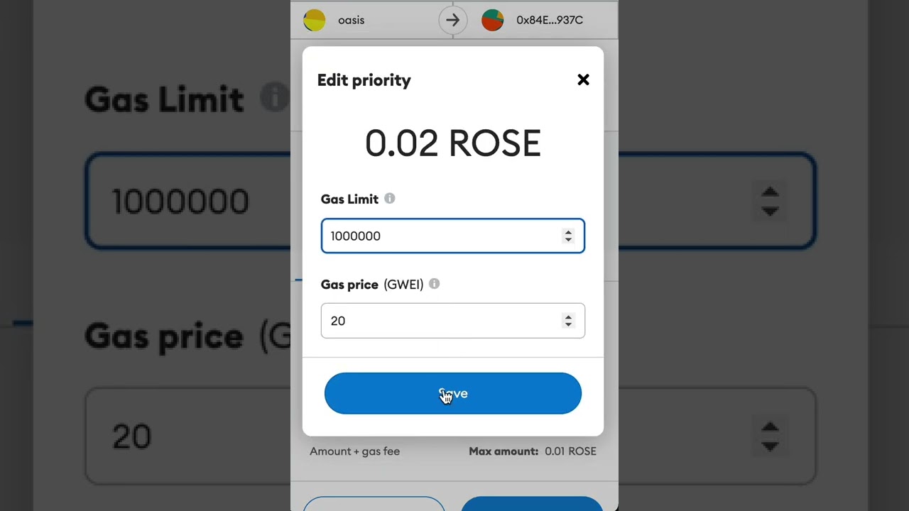 Increase the gas limit to withdraw WETH/ROSE LP token