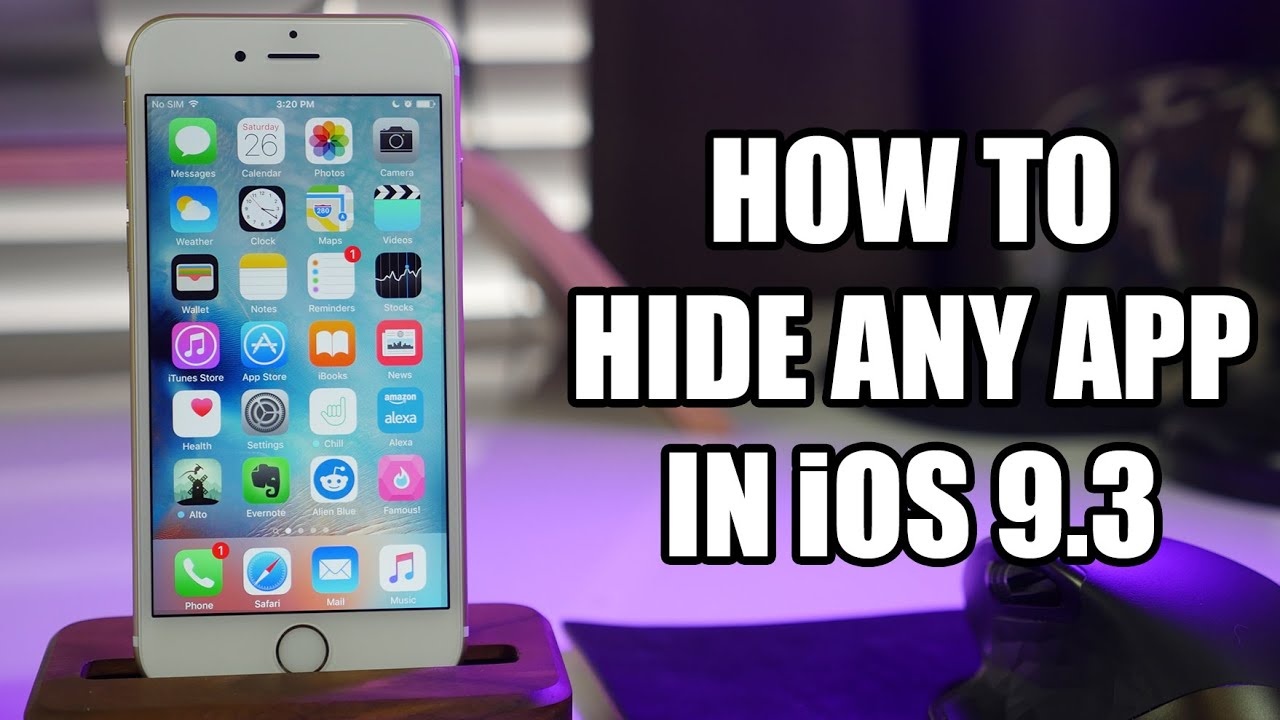 How to Hide Any App on iPhone in iOS 9.3! No Jailbreak! - YouTube