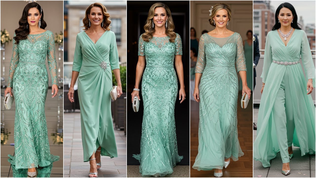 Mint Green Dresses for Mother of the Bride - Wedding Outfits for Bride' Moms for 2025