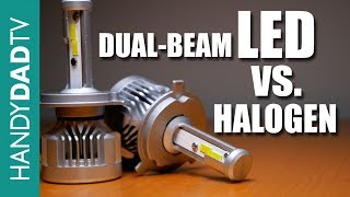 Dual Beam LED vs. Halogen in Reflector Headlights