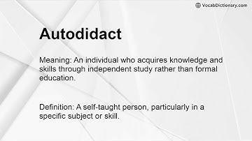 Autodidact Meaning