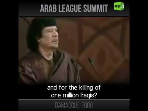 Colonel Gaddafi speech to Arab League